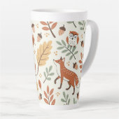 Elegant Scandinavisch Herfst patroon Latte Mok (Rechterhoek)