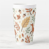 Elegant Scandinavisch Herfst patroon Latte Mok (Voorkant)