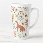 Elegant Scandinavisch Herfst patroon Latte Mok (Rechts)