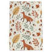 Elegant Scandinavisch Herfst patroon Medium Cadeauzakje (Achterkant)