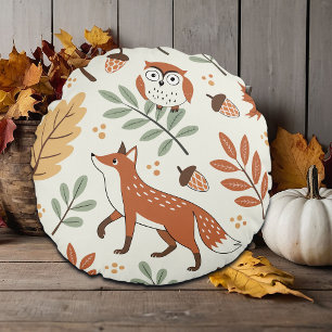 Elegant Scandinavisch Herfst patroon Rond Kussen
