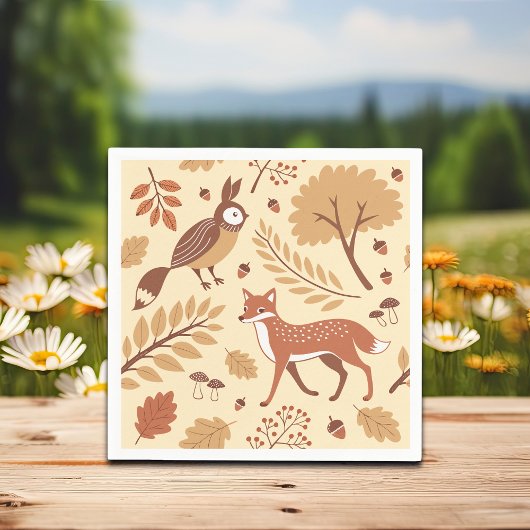 Elegant Scandinavisch Herfst patroon Servet