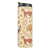Elegant Scandinavisch Herfst patroon Thermosbeker (Geroteerd rechts)