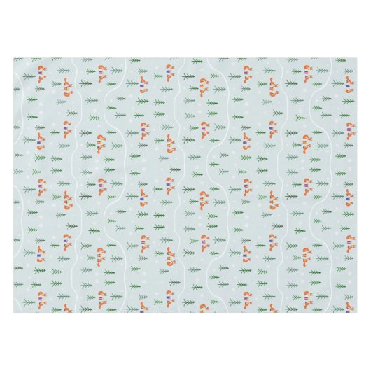 Elegant Scandinavisch kerstbos Tafelkleed (Voorkant (Horizontaal))