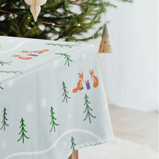 Elegant Scandinavisch kerstbos Tafelkleed