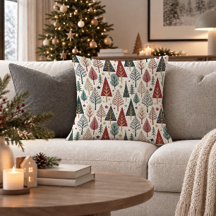 Elegant Scandinavisch Kerstpatroon Worp Kussen