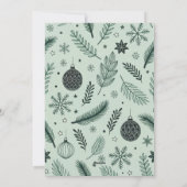 Elegant Scandinavisch Wenskaart Feestdagenkaart (Achterkant)