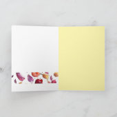 Elegant Scattered Floral Petal Modern Art Greeting Kaart (Binnen)