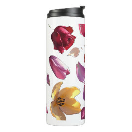 Elegant Scattered Floral Petal | Modern  Thermosbeker