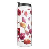 Elegant Scattered Floral Petal | Modern Thermosbeker (Geroteerd rechts)