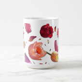 Elegant Scattered Floral Petal Mug | Modern Mug Koffiemok (Center)