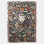 Elegant Schaap William Morris Floral Deken (Voorkant Verticaal)