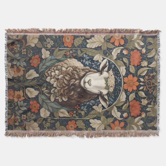 Elegant Schaap William Morris Floral Deken (Voorkant)