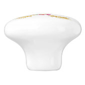 Elegant schattig  bloemgoud glitter unicorn keramische knop (Zijkant)