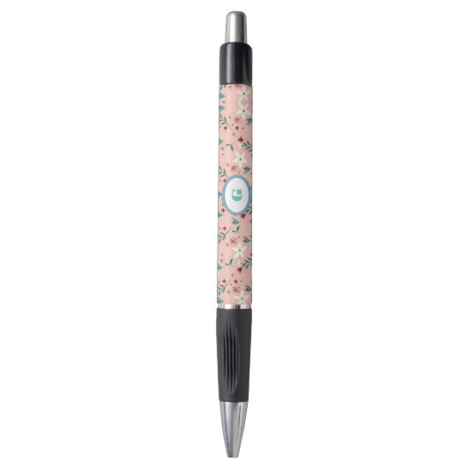 Elegant  Schattig bloempatroon Roze   Pen (Voorkant Verticaal)