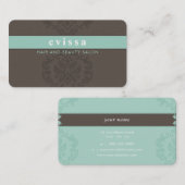 ELEGANT schattig damast patroon finesse grijze mun Visitekaartje (Voorkant / Achterkant)