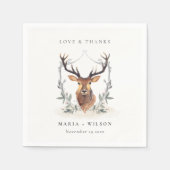 Elegant Schattig Donker Herten Bloemenkroon Bruilo Servet (Voorkant)