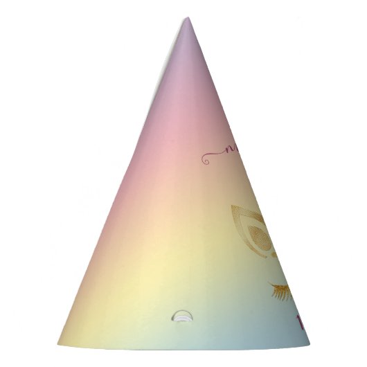 Elegant schattig eerjarig goud glitter unicorn feesthoedjes (Links)