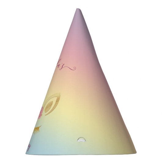 Elegant schattig eerjarig goud glitter unicorn feesthoedjes (Rechts)