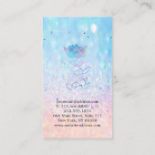 Elegant Schattig Elegant Bokeh holografisch Lotus Visitekaartje (Achterkant)