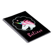 elegant schattig gelooft in unicorns emoji notitieboek (Rechterzijde)