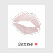 Elegant schattig girly roos gouden glitter lippen sticker (Vel)