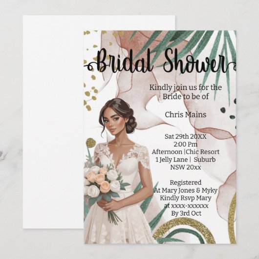 elegant | schattig | grappig | VRIJGEZELLENFEEST Kaart (Voorkant / Achterkant)