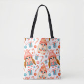 Elegant schattig kerstfeest tote bag (Voorkant)