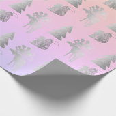 Elegant schattig kerstpatroon cadeaupapier (Hoek)