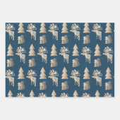 Elegant schattig kerstpatroon inpakpapier vel (Voorkant 2)