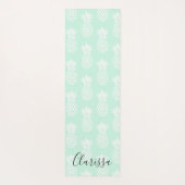 Elegant schattig  mijnengroen anananaseppatroon yogamat (Achterkant)