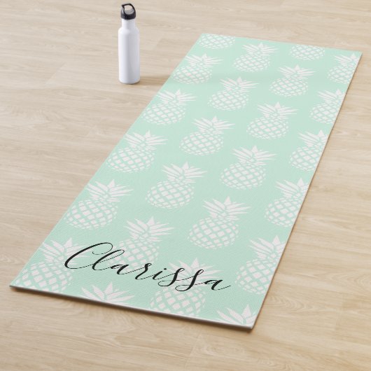 Elegant schattig  mijnengroen anananaseppatroon yogamat (In situ)