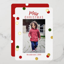 Elegant Schattig Prettig Kerstmis Custom Foto