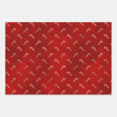 Elegant schattig rood en goud folie snoeprietpatro inpakpapier vel (Voorkant)