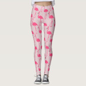 Elegant schattig roze flamingo patroon leggings (Voorkant)