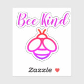 Elegant schattig roze paarse bijen soort hommel sticker (Vel)