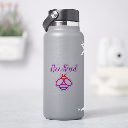 Elegant schattig roze paarse bijen soort hommel sticker (HydroFlask)
