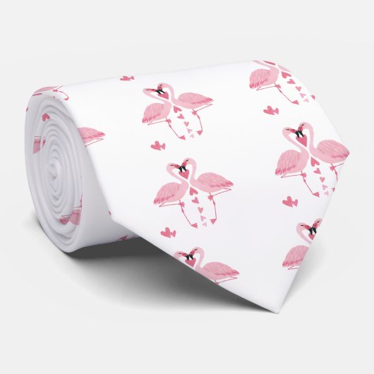 elegant schattig stijlvol flamingo stropdas (Opgerold)