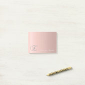 Elegant Schattig Stijlvol Meisjesachtig -Monogram Post-it® Notes (Op bureau)