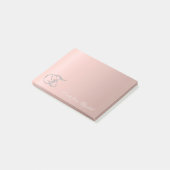 Elegant Schattig Stijlvol Meisjesachtig -Monogram Post-it® Notes (Schuin)