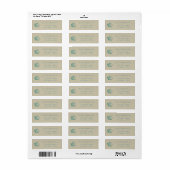 Elegant schattig stijlvol zee shell linnen etiket (Full Sheet)