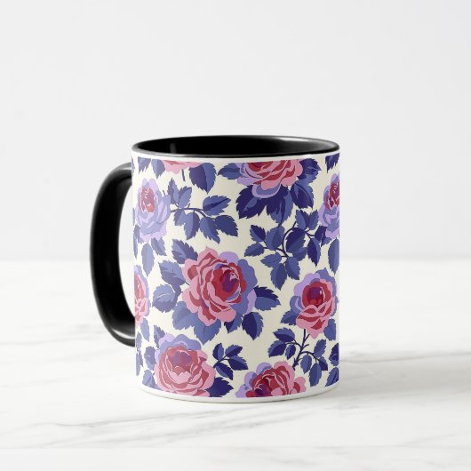 Elegant Schattig Verfijnd Chic Romantisch Bloemig Mok (Voorkant links)