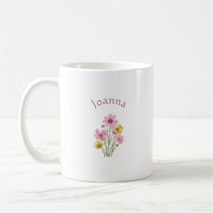 Elegant Schattig Verfijnd Genoemd Romantisch Bloem Koffiemok