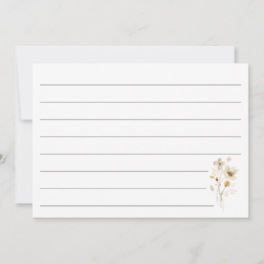 Elegant Schattige Advies en Wensen Wildbloemen Flo (Achterkant)