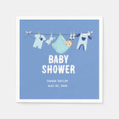 Elegant Schattige Blue Boy Baby shower Party Servet (Voorkant)
