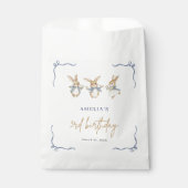 Elegant Schattige Bunny Kind Paas 3e Verjaardag Pa Bedankzakje (Voorkant)