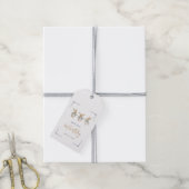Elegant Schattige Bunny Kind Paas 3e Verjaardag Pa Cadeaulabel (Met Touw)