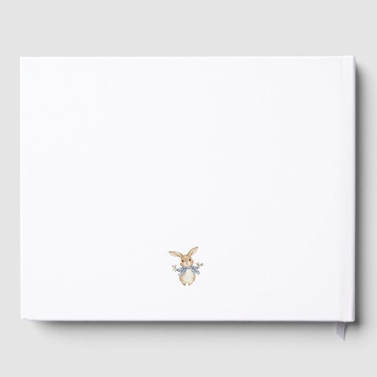 Elegant Schattige Bunny Kind Paas 3e Verjaardag Pa Gastenboek (Achterkant)