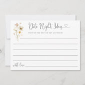 Elegant Schattige Datum Nacht Ideeën Wildbloemen B (Voorkant)