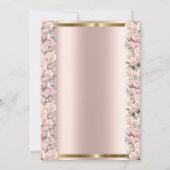 Elegant Schattige Eenhoorn Rozen Roos Goud Baby sh Kaart (Achterkant)